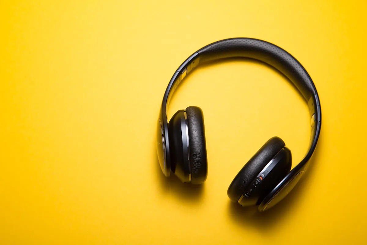 Headphones on a clean surface, ready for ambient sound listening